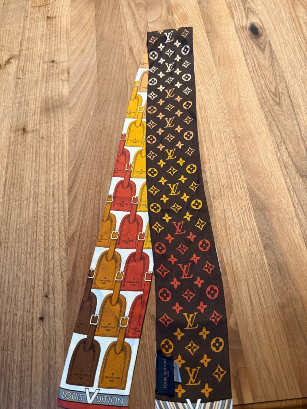 Louis Vuitton Brown Twilly with Yellow and Red Monogram Accents